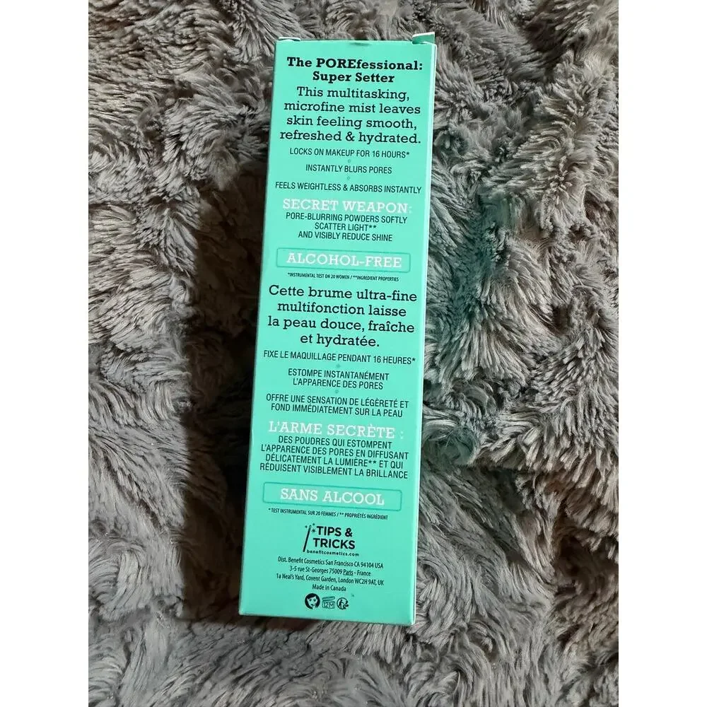 Benefit The POREfessional Super Setter Long-Lasting Makeup Setting Spray NIB $36